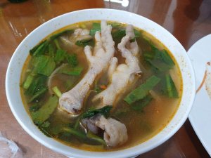 Super spicy chicken feet soup