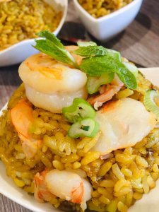 Savory curry coconut fried rice