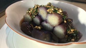 Eggplant with soy sauce