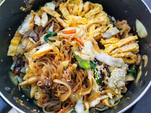 Stir-fried Korean noodles