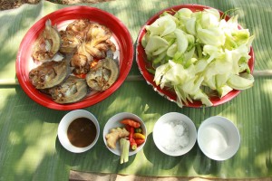 Lao Soup Agasta flower and dried fish