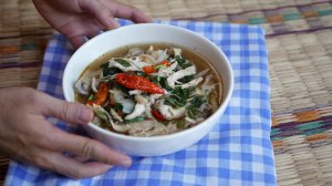 Lao shredded chicken soup